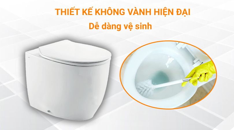 Bồn cầu Hafele 588.79.411 - Thiết kế không vành hiện đại 
